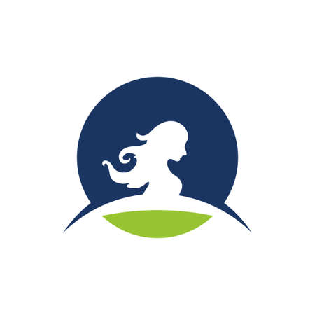 Beauty Woman logo design templateのイラスト素材