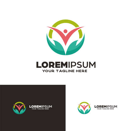 Human vitamin logo design templateのイラスト素材
