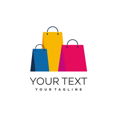 shop bag logo design templateのイラスト素材