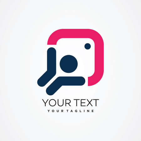 abstract people logo design templateのイラスト素材