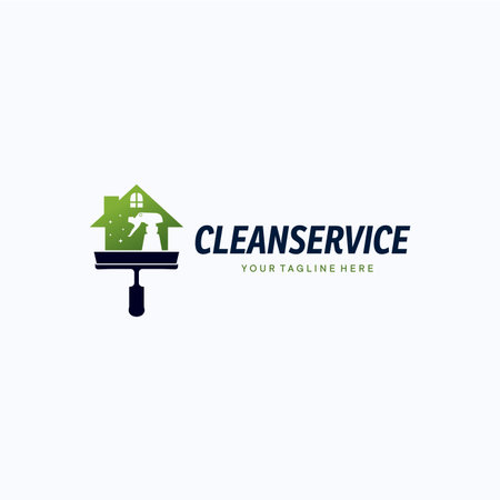 Clean Service Logo Template Design. Creative Vector Emblem, for Icon or Design Concept.のイラスト素材