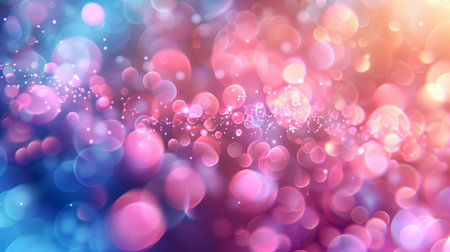 Beautiful pastel bokeh background. Bokeh pastel rainbow lights. Generated by artificial intelligence.の素材