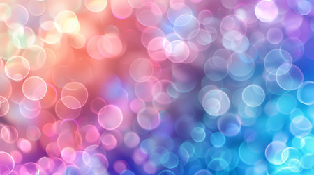 Beautiful pastel bokeh background. Bokeh pastel rainbow lights. Generated by artificial intelligence.の素材