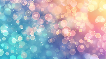 Beautiful pastel bokeh background. Bokeh pastel rainbow lights. Generated by artificial intelligence.の素材