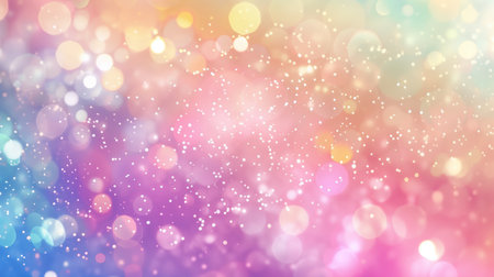 Beautiful pastel bokeh background. Bokeh pastel rainbow lights. Generated by artificial intelligence.の素材