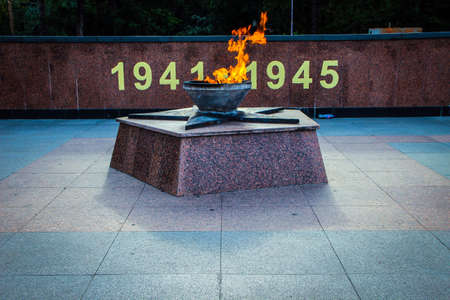 Nizhny Novgorod Kremlin eternal flame memorializing losses during World War Twoのeditorial素材