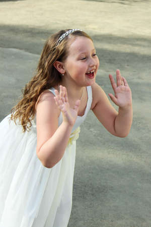 happy little girlの写真素材