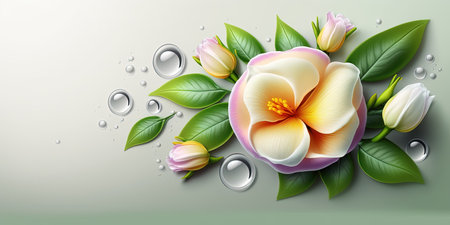 Floral Illustration of Alamanda Flower Blossomの素材