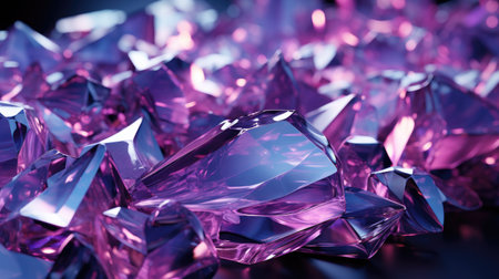 purple crystal gemstone pile backgroundの素材
