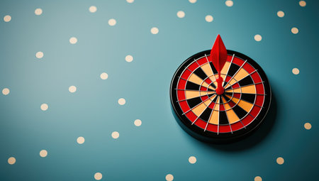 Darts on a blue background.の素材