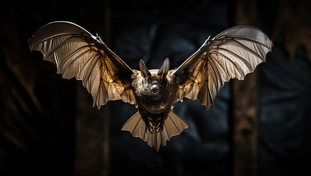 vampire bat on a dark backgroundの素材