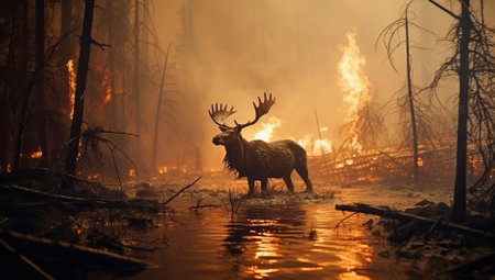 Moose in Wildfireの素材