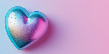 Valentine's day background. Colorful hearts on pink and blue backgroundの素材
