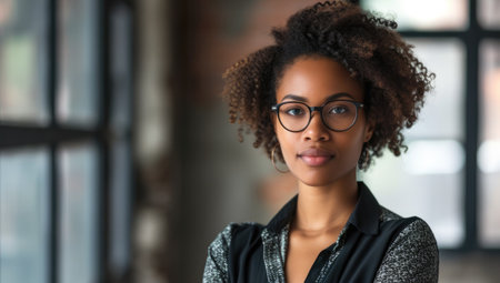 Professional African American Woman in Business Attireの素材