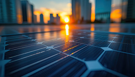 Photovoltaic modules for innovation green energy and sustainable development.の素材