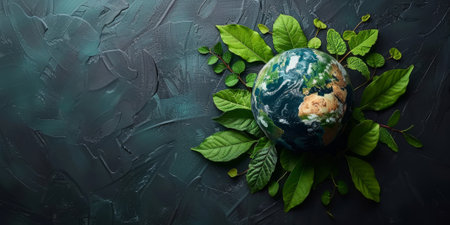 Earth Day: Nurturing Our Fragile Planet with Green Leaves and Eco Friendly Mindsetの素材