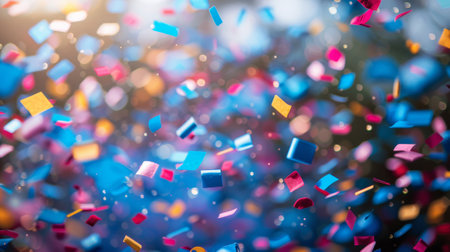 Colorful Confetti Explosion. Festive Celebration Backgroundの素材