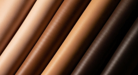 A spectrum of natural human skin tones in varying shades of beige and brown, highlighting diversity and inclusivity.の素材