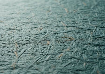 Rough teal paper texture background, detailed macro close up showing visible natural fibers and pressed pulp structure. ideal for abstract design, craft, or wallpaper.の素材