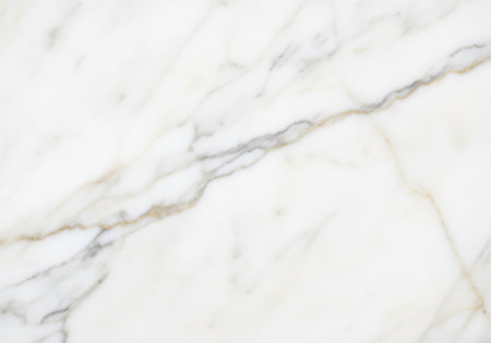 White marble stone surface texture featuring natural gray and subtle golden veining. perfect for architectural design, luxury backgrounds, flooring, and countertop material.の素材