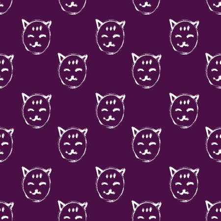 seamless pattern of catsのイラスト素材