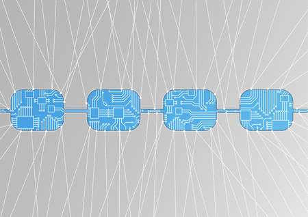 Blockchain pattern concept illustration.のイラスト素材
