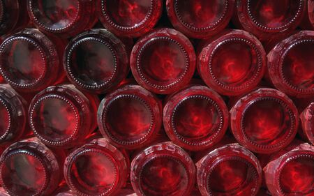 Red bottles bottom abstract background