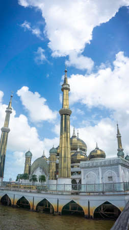 Kuala Terengganu, Malaysia - December 10, 2019: Crystal Mosque or Masjid Kristal, a grand structure...