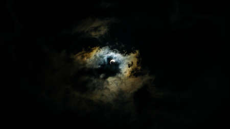 The view of Solar Eclipse 2019 from Kuala Lumpur, Malaysia. The annularの写真素材