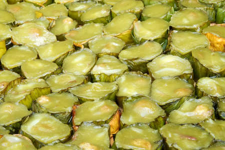 kind of Chinese sweetmeat steamed in a basketの写真素材