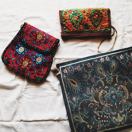 Embroidered bags from Saudi Arabiaの写真素材