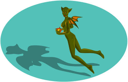 1 of 12 signs of Chinese horoscope dragon-womenのイラスト素材