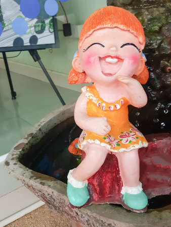 close up,Happy dolls for garden decoration,process colorの写真素材