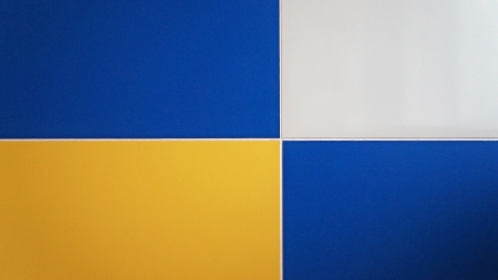 Blue white yellow squareの写真素材