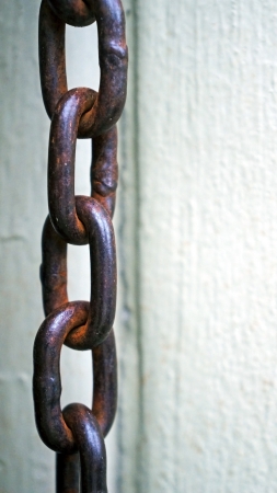 Old chain macroの写真素材