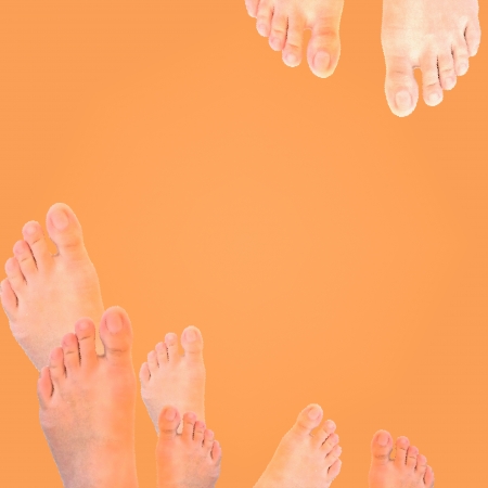 bare feet artの写真素材
