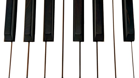 Piano keys viewed from above