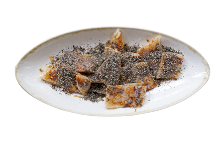 Roti with sesame in plate の写真素材