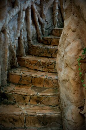 old stone stairsの写真素材