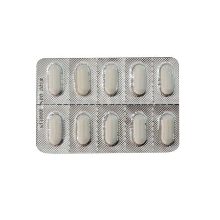 pack of pills isolated on white backgroundの写真素材