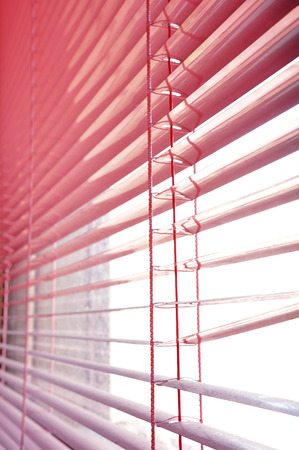 Closed window with louvre hoardsの写真素材