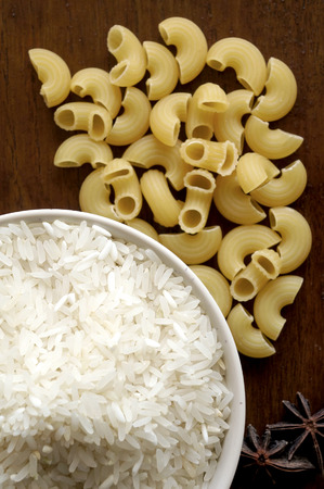 Rice and macaroniの写真素材