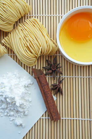 Homemade noodleの写真素材