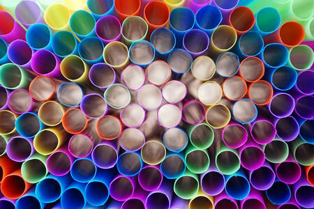 Colorful drinking straws