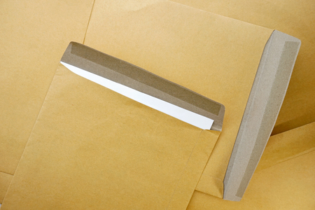 brown envelops backgroundの写真素材