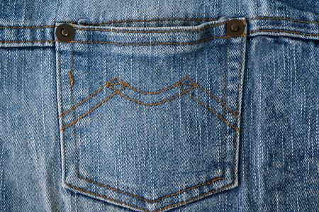 Blue jeans pocketの写真素材