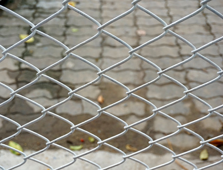 Barb wire fenceの写真素材