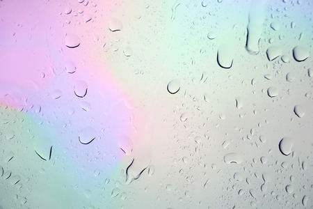 rain on window for backgroundの写真素材