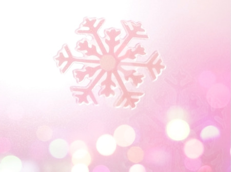 Winter Holiday Snow flake Background, Pink Bokeh.の写真素材