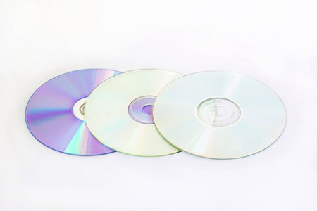 DVD disks isolated on whiteの写真素材